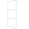Paravan dus walk-in, alb, 90x195 cm, sticla ESG transparenta