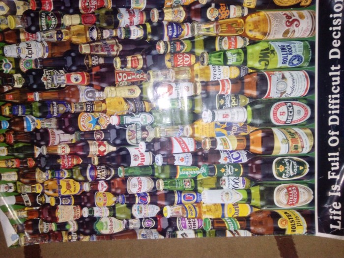 AFIS VINTAGE BERE / RECLAMA APROX 60 X 70 CM