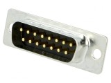 Conector D-Sub 15 PIN Soclu Tată pentru PCB THT 5A, MH CONNECTORS