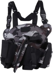 Geanta pentru ham pentru piept Rio, geanta universala pentru ham cu buzunar pe piept Suport pentru toc Vest Rig pentru camuflaj griGeanta pentru ham p foto