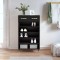 vidaXL Pantofar, negru, 60x35x105 cm, lemn compozit