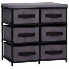 Gossi dulap depozitare cu 6 sertare, gri, 55x29x55 cm, otel