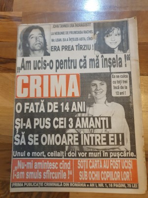 revista crima anul 1993 - anul 1,nr,1-prima aparitie foto