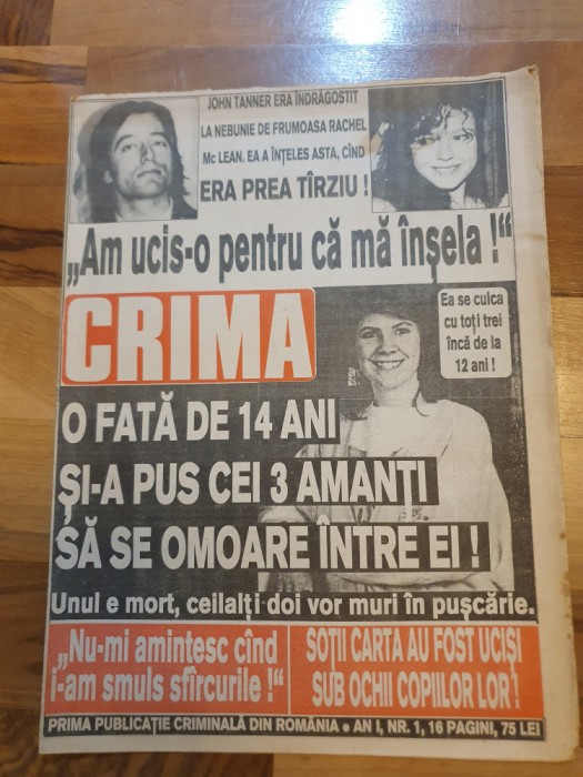 revista crima anul 1993 - anul 1,nr,1-prima aparitie