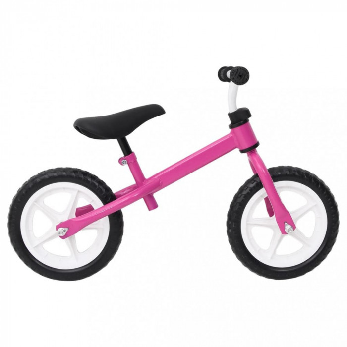 Bicicleta pentru echilibru 10 inci, cu roti, roz