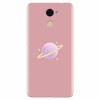 Husa silicon pentru Huawei Enjoy 7 Plus, Saturn On Pink