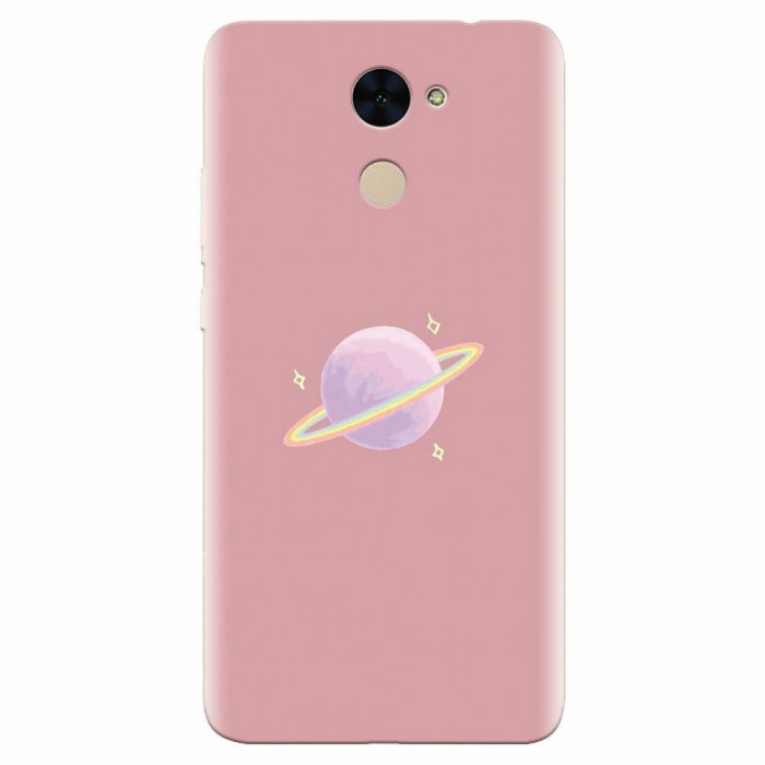 Husa silicon pentru Huawei Y7 Prime 2017, Saturn On Pink