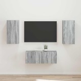 Cumpara ieftin Set comoda TV 2 buc. 78,5 x 31 x 30 cm Gri Sonoma