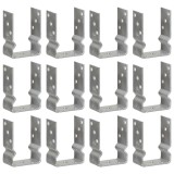 Gossi ancore de gard, 12 buc., argintii, 10x6x15 cm, otel galvanizat