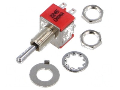Comutator basculant Poz 3 DP3T ON-OFF-(ON) 2A/250VAC UL94V-0 foto