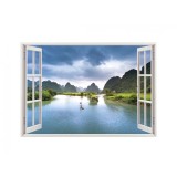 Autocolant decorativ, Fereastra, Natura si peisaje, Multicolor, 85 cm, 2192ST
