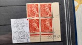 1938-1941-Franta-MercurYT412 tip II-bl4-colt coala feb. 41 MNH YT=275 E, Nestampilat