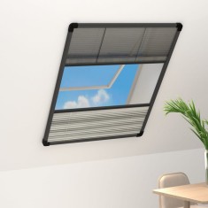 vidaXL Ecran insecte pentru ferestre, cu umbrar, 80x120 cm, aluminiu foto