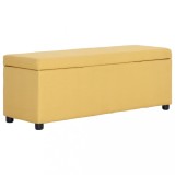 VidaXL Bancă cu compartiment de depozitare, galben, 116 cm, poliester