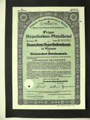 Titlu De Stat Obligatiune Germania-1942-100-Reichsmark foto