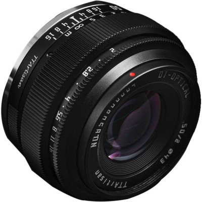 Obiectiv manual TTArtisan Full Frame 50mm F2 negru pentru Olympus si Panasonic MFT M4/3-mount foto