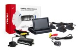 Set senzori de parcare AMiO TFT02 4,3 inch cu camera HD-307-IR, 4 senzori negri pentru Truck, afisaj si asistenta la mersul inapoi