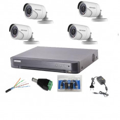 Sistem Supraveghere profesional Hikvision 4 Camere 2MP Turbo HD IR 20m SafetyGuard Surveillance