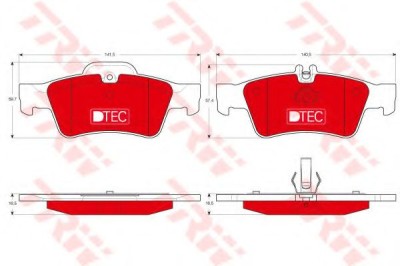 Set placute frana,frana disc MERCEDES S-CLASS Cupe (C216) (2006 - 2013) TRW GDB1546DTE foto