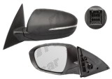 Oglinda exterioara Kia Optima (Jf), 10.2015-, Kia Optima (Tf), 06.2010- , partea Stanga, culoare sticla crom , sticla convexa, cu carcasa neagra, cu