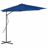 Umbrelă de exterior cu st&acirc;lp din oțel, albastru, 300 x 230 cm, vidaXL