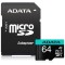 Card memorie 64GB Micro SDHC Adata 100MBs, AUSDX64GUI3V30SA2-RA1