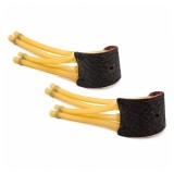 Cumpara ieftin Set 2 benzi de schimb pentru praștie, DEPOX&reg;, latex/piele, galben, 32 cm