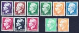 DB1 Monaco Uzuale 1950 - 51 Rainier III 11 v. MNH, Nestampilat