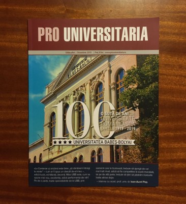 Universitatea Babes-Bolyai Cluj - Pro Universitaria - Revistă ediție pilot 2019 foto