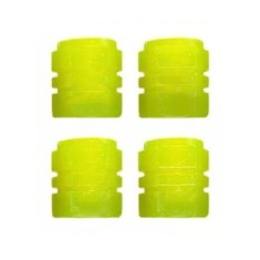 Set 4 capace pentru supapa cauciucuri, fosforescente, universale, ABS, galben foto