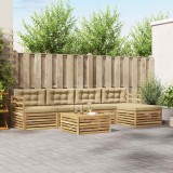 vidaXL Set de canapele de exterior 6 pcs Alb și Bej 79 x 79 x 37 cm 3390348