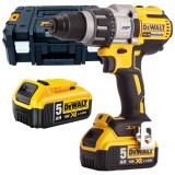 DeWalt DCD991P2 - Masina de gaurit si insurubat cu 2 acumulatori Li-Ion 18 V 5 Ah 95 Nm motor fara perii led iluminare valiza speciala