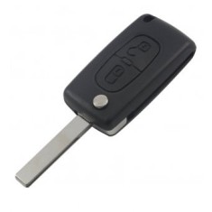 Carcasa cheie Topautochei&reg; pentru Citroen C2 C5 C3 C4 C6 C8, 2 butoane, lamela HU83, cu suport pentru baterie