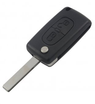 Carcasa cheie Topautochei&reg; pentru Citroen C2 C5 C3 C4 C6 C8, 2 butoane, lamela HU83, cu suport pentru baterie