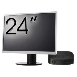 Pachet PC Second Hand HP T430 Thin Client, Intel Celeron N4000 1.10-2.60GHz, 2GB DDR4, 16GB SSD + Monitor 24&amp;quot; NewTechnology Media