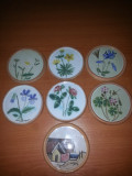 7 x placa suport florala ceramica handmade Bengt Lindqvist &Ouml;dsm&aring;l Odsmal Suedia