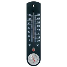 Termometru Strend Pro TMS-055 BlackBar, 250x55x12 mm, plastic, higrometru foto