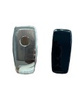 Husa Cheie Smartkey, Mercedes Benz 3 Butoane, Silver, TPU+PC, Model Nou