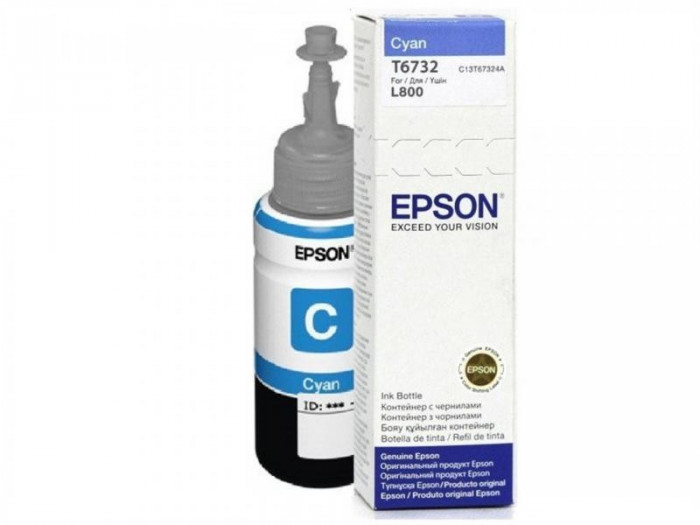 Cartus cerneala epson t6732 cyan capacitate 70ml pentru epson l800