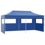 VidaXL Cort de petrecere pliabil cu 4 pereți, albastru, 3 x 6 m, oțel
