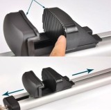 Set 2 bare portbagaj transversale din aluminiu, cu cheie compatibile Peugeot 406 SW/ 407 SW Combi, Oem
