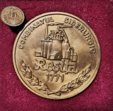 SV * MEDALIA + INSIGNA (SET) * DOUĂ SECOLE DE SIDERURGIE LA REȘIȚA * 1771 - 1971