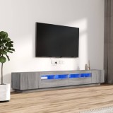vidaXL Set dulapuri TV cu LED, 3 piese, gri sonoma, lemn prelucrat