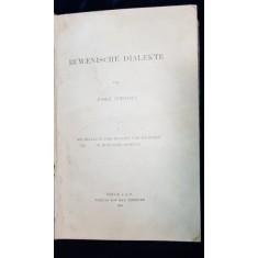 RUMAENISCHE DIALEKTE von JOSEF POPOVICI - 1905