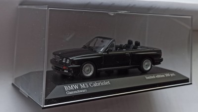 Macheta BMW M3 E30 Cabriolet negru - Minichamps 1/43 foto