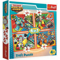 Puzzle trefl 4in1 academia transformers foto