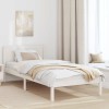 VidaXL Cadru de Pat din Lemn de Pin Alb Alb Lemn Masiv de Pin 80 x 200 cm