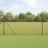 Gard din s&acirc;rmă sudată roșu, 1.5 x 10 m, din oțel
