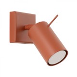 Lampă De Perete Ring Ocru Roșu Oțel 1 Bec Tub Modern De Interior