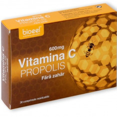 Vitamina c+propolis f.zahar 600mg 30cpr